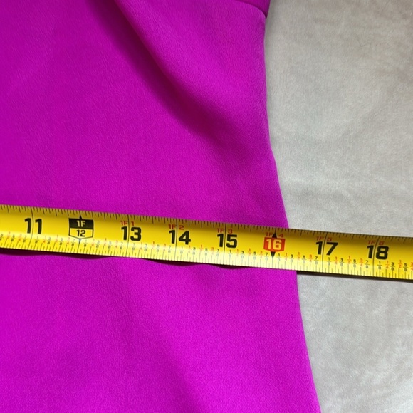 Adelyn Rae Oliana Magenta Midi Slip Dress V-Neck High-Low Wedding Guest Medium - Picture 9 of 12